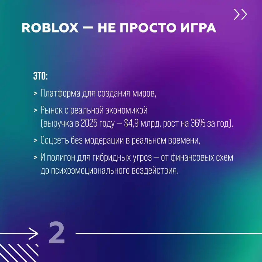 Roblox: игра или операционная система влияния, карточка 2
